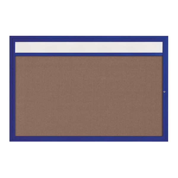 Slim Enclosed Corkboard, 36"x36", Bronze Alum Frame/Rubber